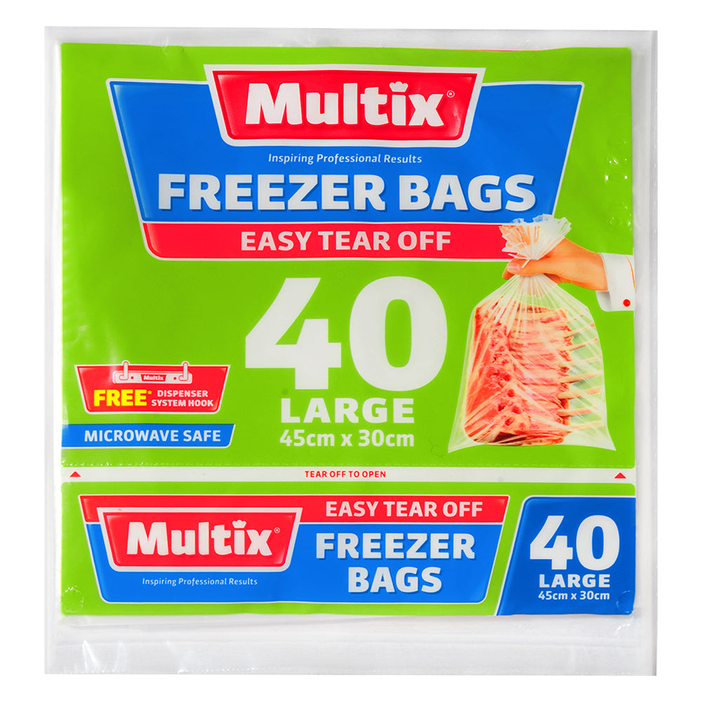 Multix Freezer bags Tear off Large 40Pack