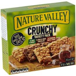 Nature Valley Crunchy Variety  Bars 6 Pack 252g