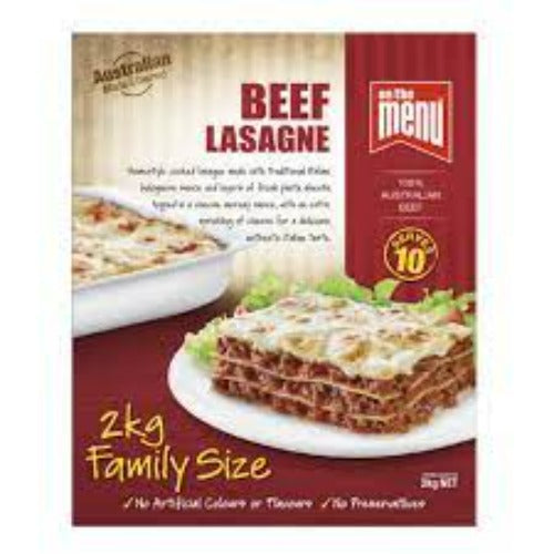 On The Menu Beef Lasagne 1kg