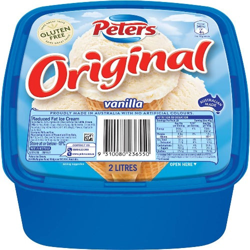 Peters Original Vanilla Ice cream GF 2L