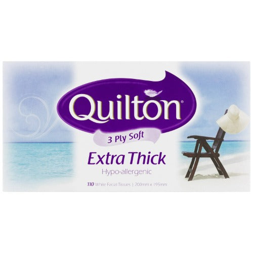 Quilton 3ply 110s White Facial Tissue