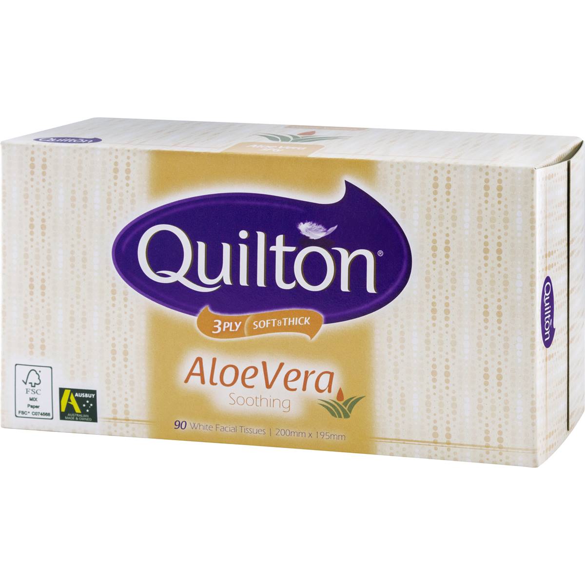 Quilton 3ply 95s Aloe Vera Facial Tissues