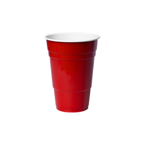 Reusable Redds Plastic Cups 425ml Red Pack 25