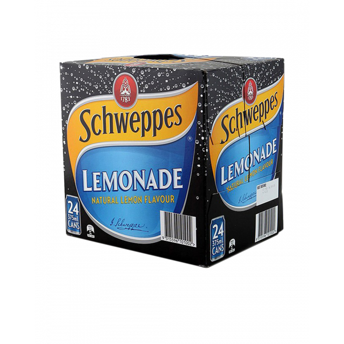 Schweppes Lemonade Cans 375ml x 24 Pk