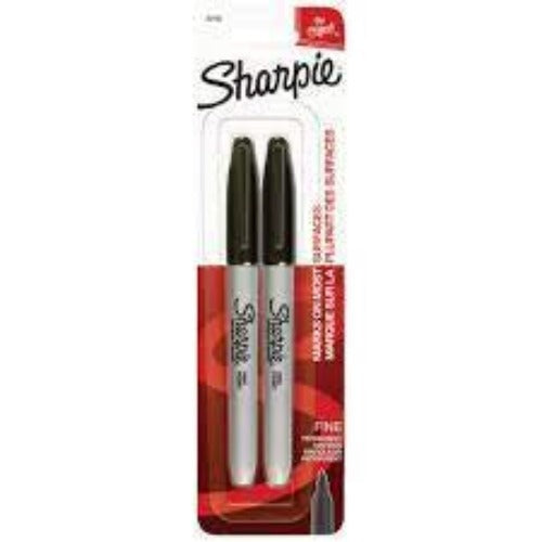 Sharpie Fine Point Permanent Marker Black 2 Pack