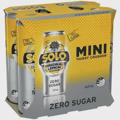 Solo Zero Sugar Mini Cans 275ml X 6 Pack