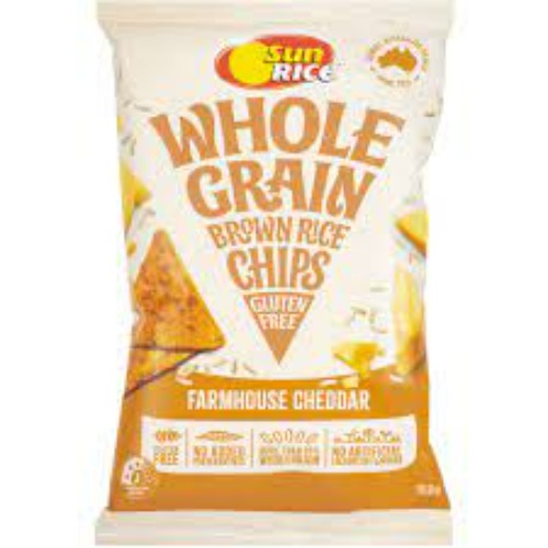 Sunrice Brown Rice Chips Farmhouse Cheddar 150g