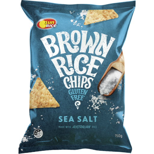 Sunrice Brown Rice Chips Sea Salt 150g