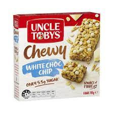 Uncle Toby's Chewy Muesli Bar White Choc Chip 185g