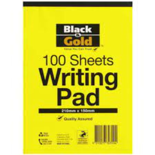 Black & Gold Writing Pad 100 Pages