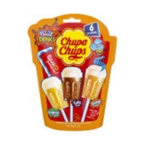 Chupa Chups Assorted Flavour Fizzy Drink Lollipops 6 Pack