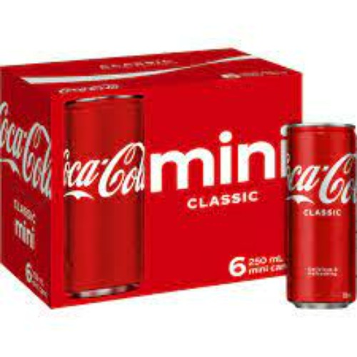 Coca Cola Coke Mini Cans 250ml x 6 Pack