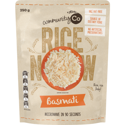 Community Co Microwavable Rice Basmati 250g