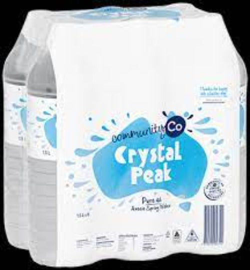 Community Co Crystal Peak Natural Spring Water 1.5L x 6