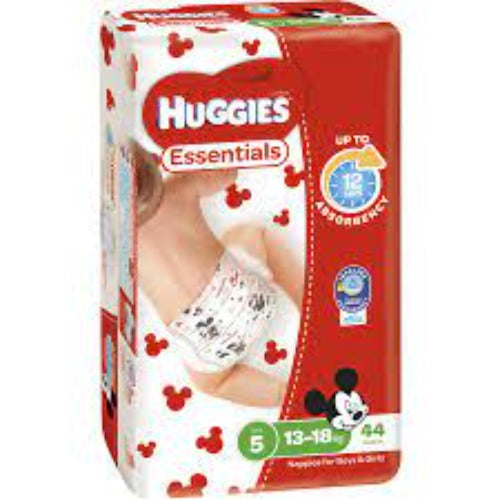 Huggies Essentials Nappy Size 5 Walker 13-18Kg 44/pack