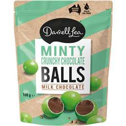 Darrell Lea Minty Chocolate Balls 168g New Size