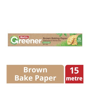 Multix Greener Brown Baking Paper 15m x 30cm