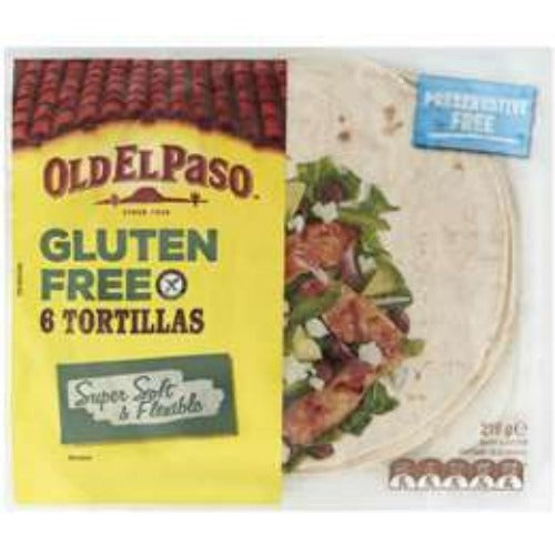 Old El Paso Gluten Free Tortilla 6pk 216g