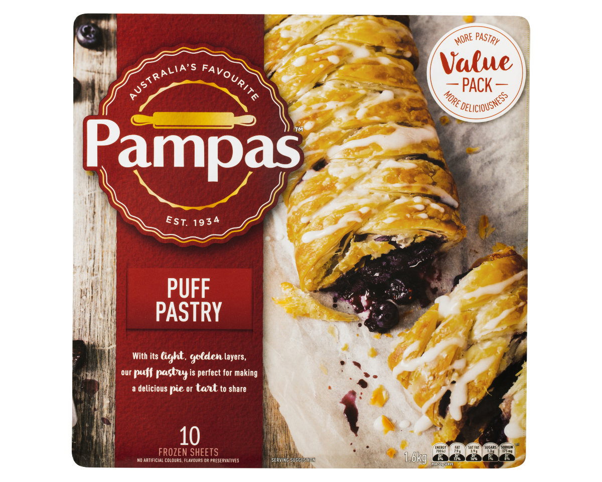 Pampas Puff Pastry 1.6kg 10 sheets