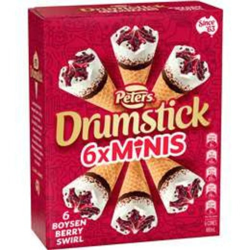 Peters Drumstick Mini Boysenberry Swirl 6 Pack