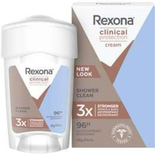 Rexona Women's Clinical Protection Stick Antiperspirant Deodorant Shower Clean 45ml