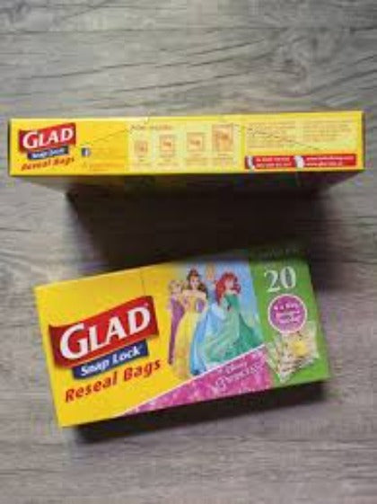 Glad Snaplock Sandwich Bags 20 Pack - Kids Girls