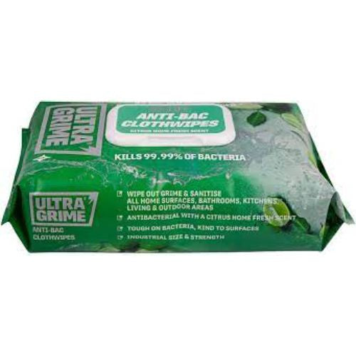 UltraGrime LIFE Anti-Bac XXL+ Clothwipes 80