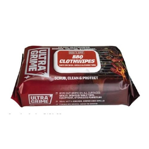 UltraGrime LIFE BBQ XXL+ Clothwipes  60 Pack